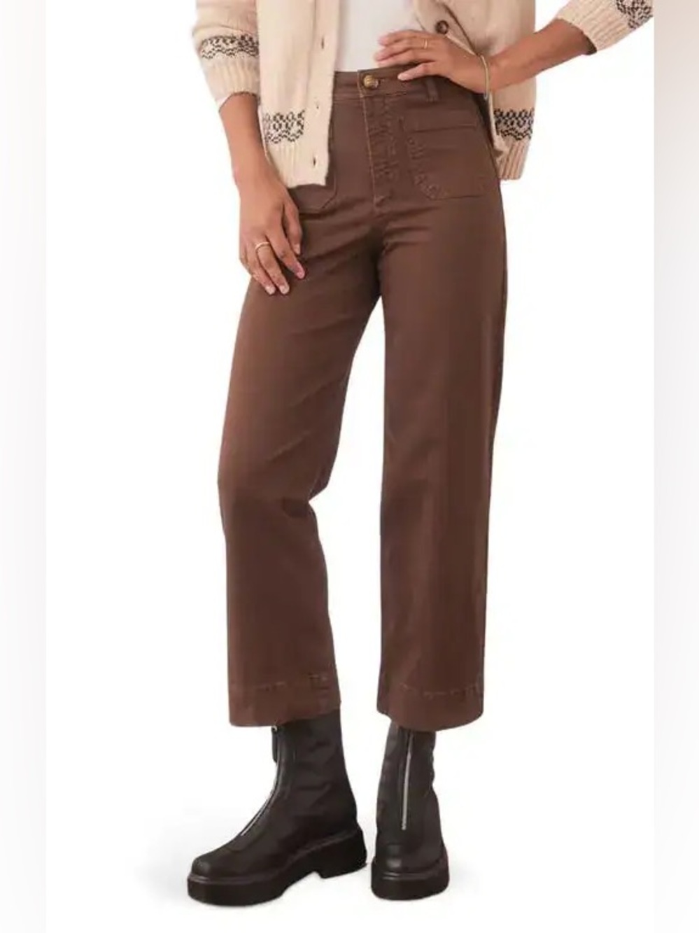 Marine Layer Wide Leg Pants in Brown